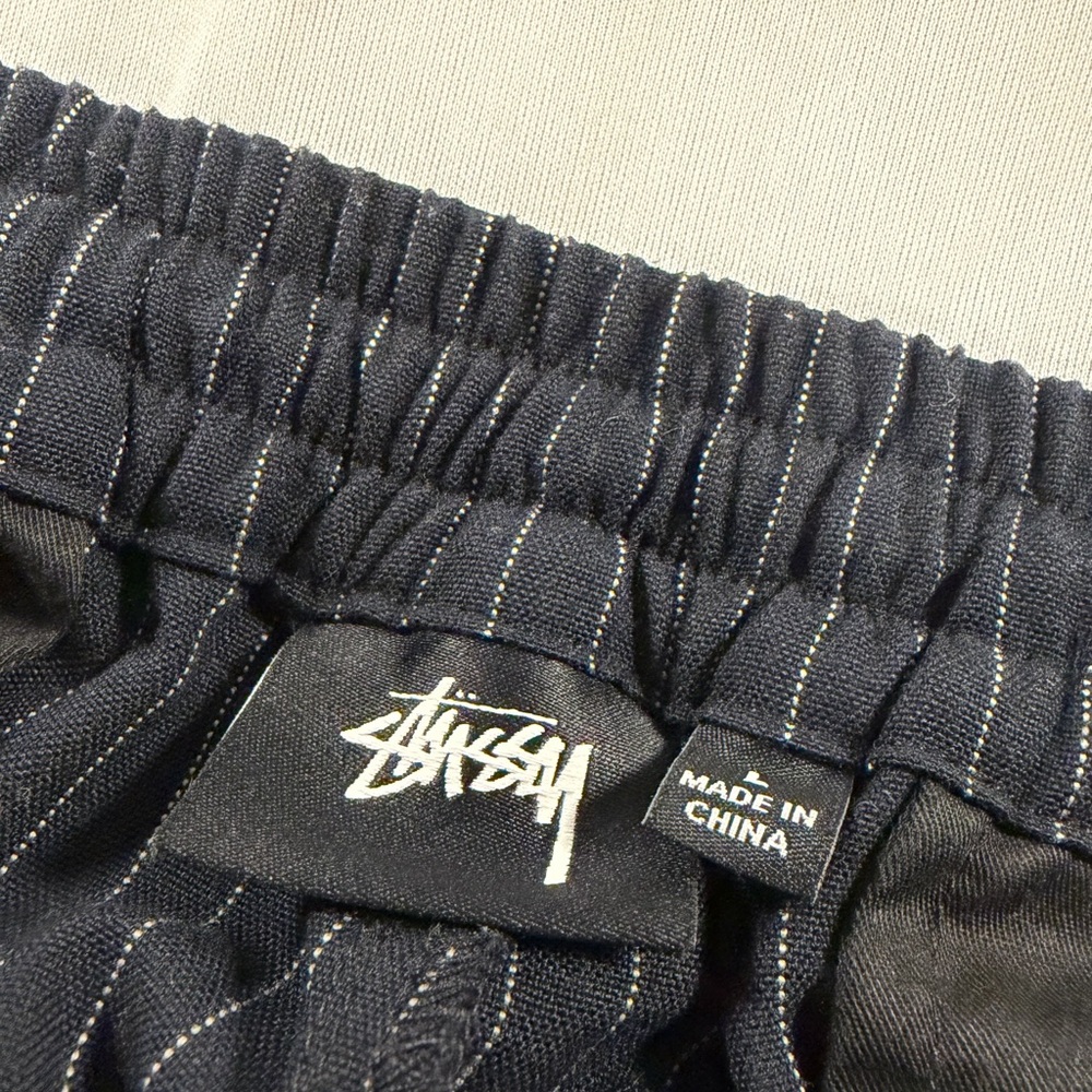 Stussy Pinstripe Pants Skateboard Navy Size L - Picture 4 of 11